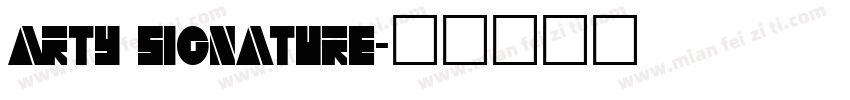 Arty Signature字体转换